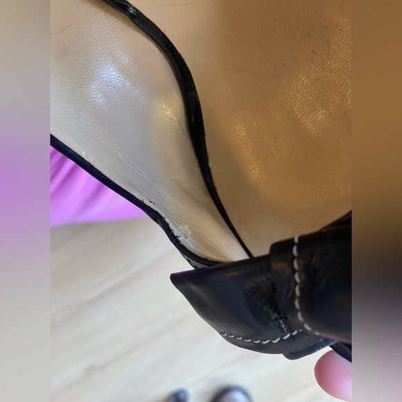 Franco Sarto Leather Upper Bow Heels Size 7.5M - Picture 10 of 11